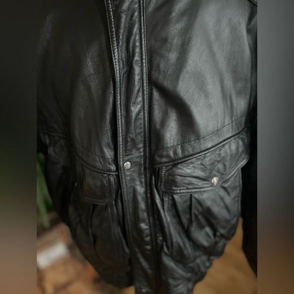 City streets leather Jacket men’s Medium black - Picture 2 of 10